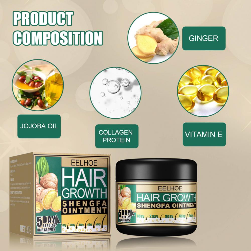 Best of 30g 5 Days Hair Growth Ointment Promote Blood Circulation Protect Hair Loss Hair Itching Cream Repair Ginger Repair Hair Protect Reviews & Tips - Image 2