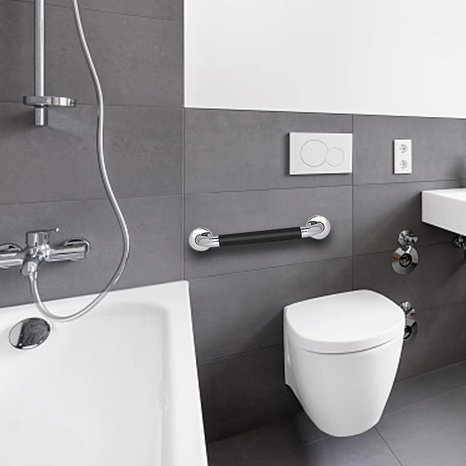 Bathroom Grab Bar Safety Hand Rail Support Anti Slip Shower Grab Bar 25inch