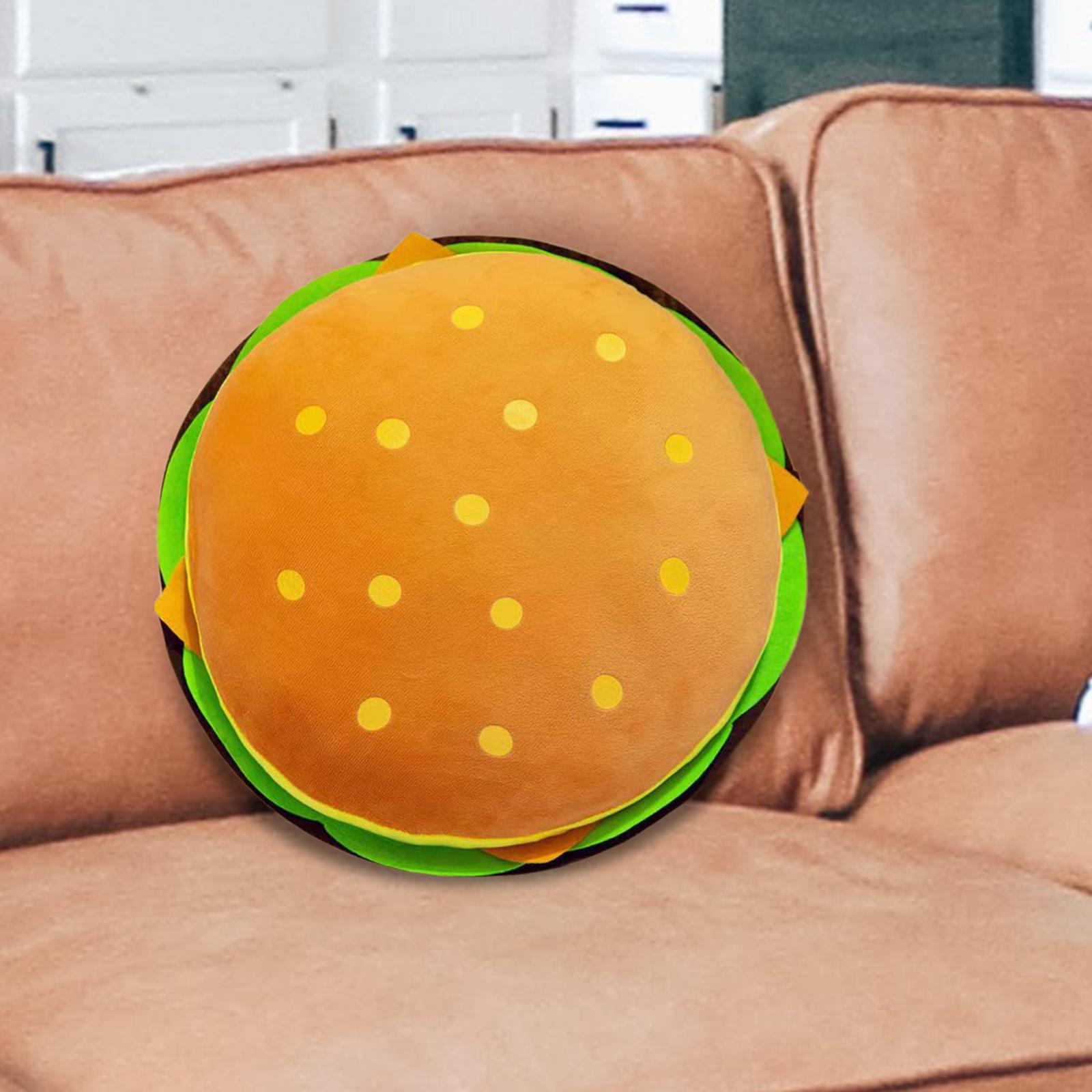 Cheeseburger Plush Toy Cushion Livingroom Hugging Toy Sofa 40cm Office Bedroom Hamburger Stuffed Pillow for Bedding Car Boy Girl