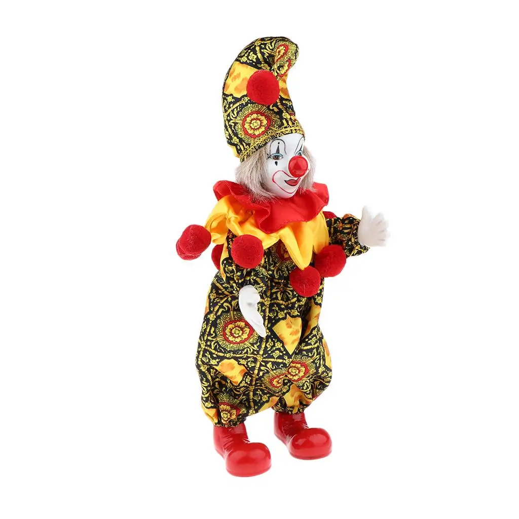  Doll Hanging Foot Clown Model, Circus Props Home Decoration Desk Ornaments, B
