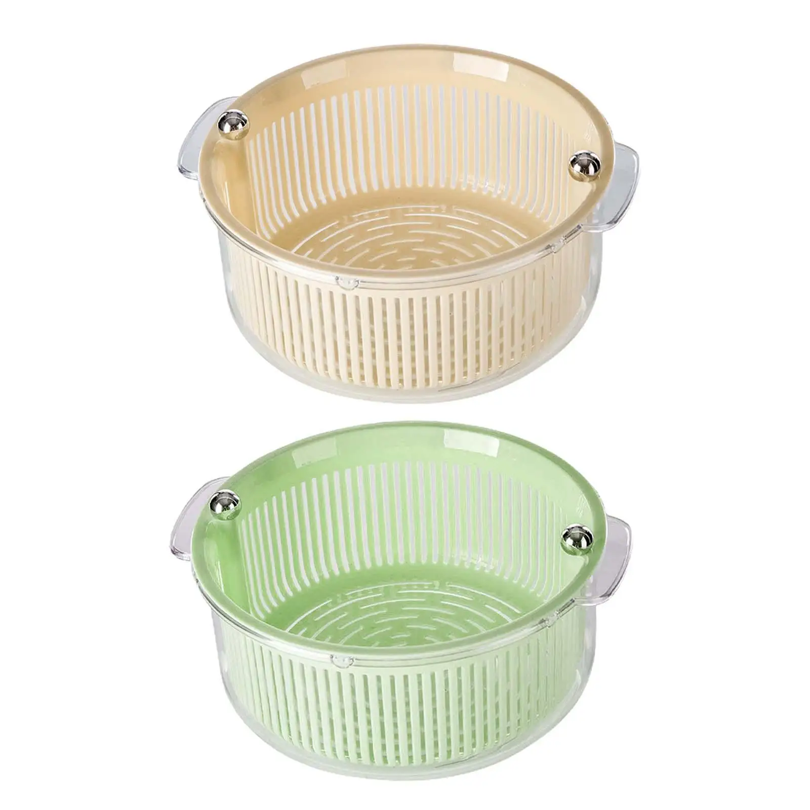 Colander Bowl Strainer 2 in 1 Rotatable Food Strainer Bowl Mixing Bowl Vegetable Washer with Bowl for Draining past Salad