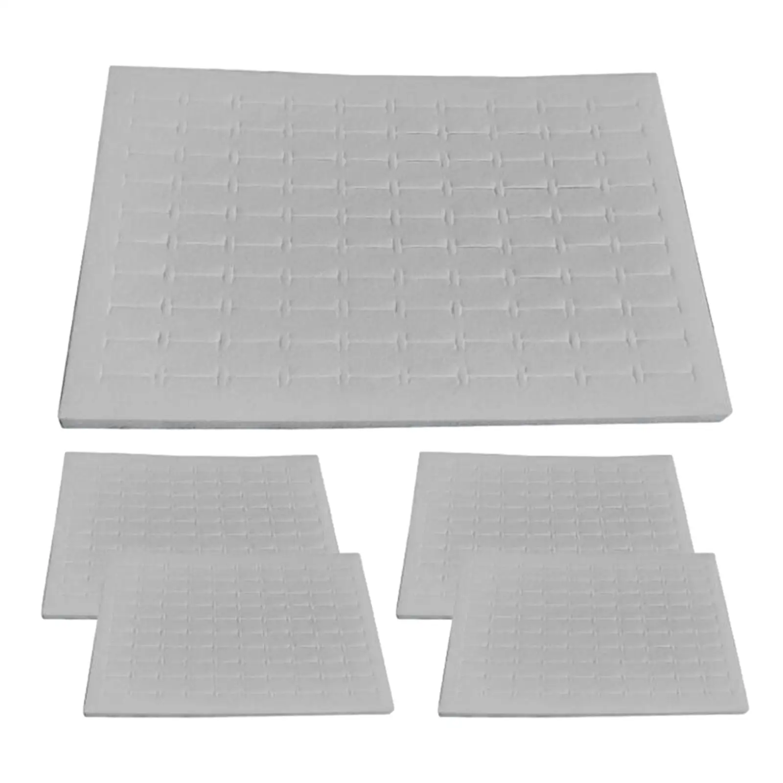 5 Pieces 100 Slots Ring Pad Mats Rings Earring Display Pad for Selling Rings