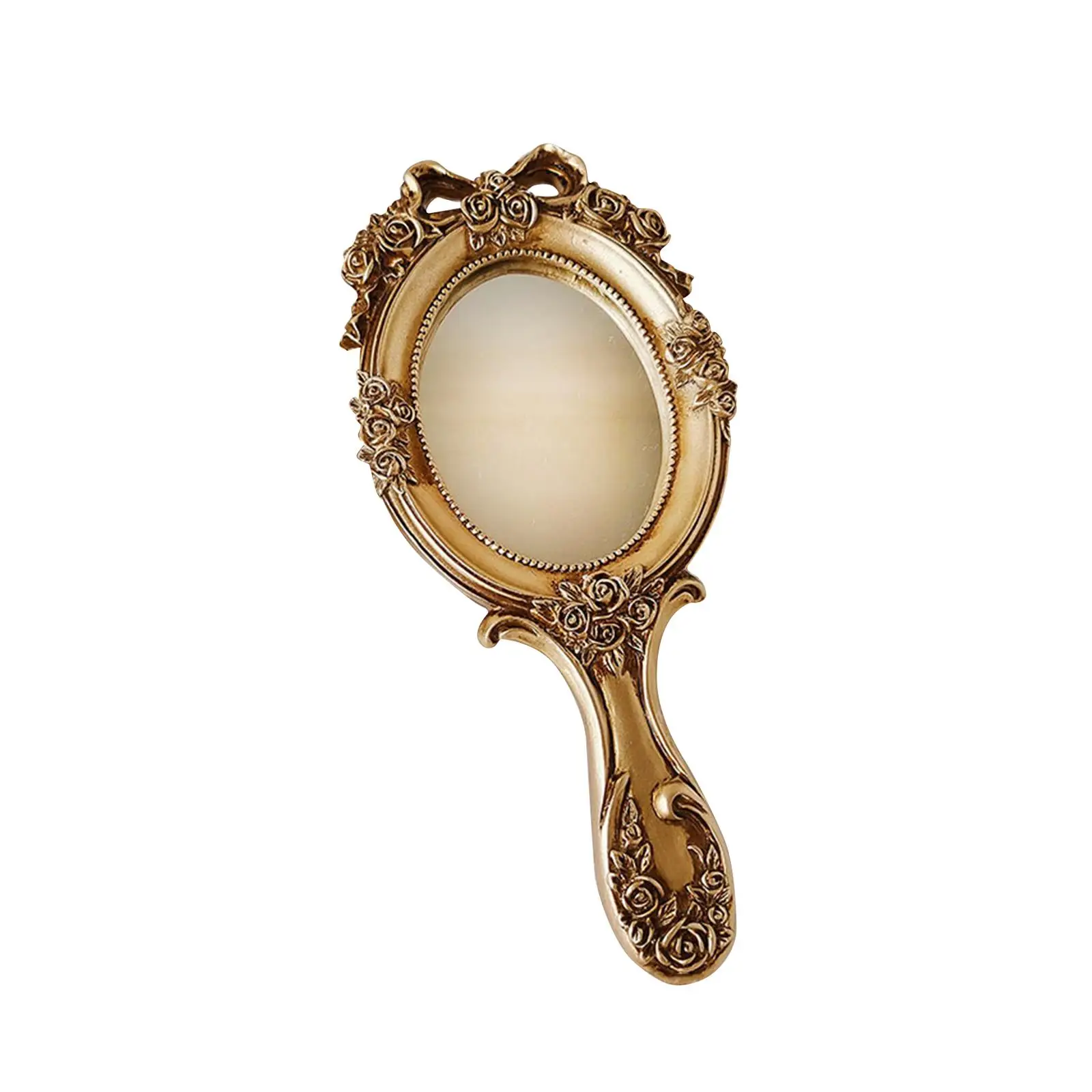 Vintage Hand Mirror Beauty Decorative Makeup Mirror for Travel