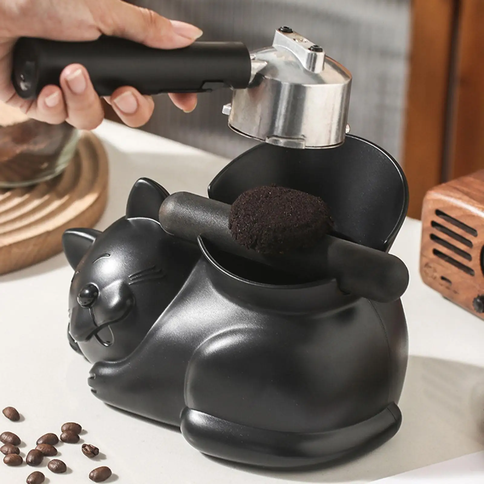 Coffee Residue Box Non Slip Base for Kitchen Espresso Machine Accessories