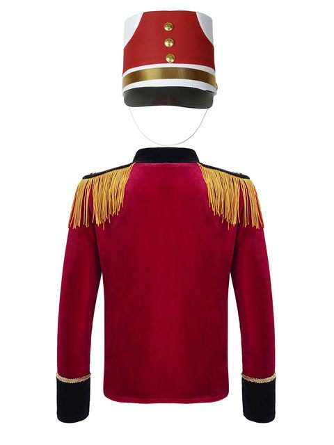  Loloda Kids Boys/Girls Drum Majorette Costume Red Marching Band  Uniform Halloween Tassels Coat Jacket : Clothing, Shoes & Jewelry