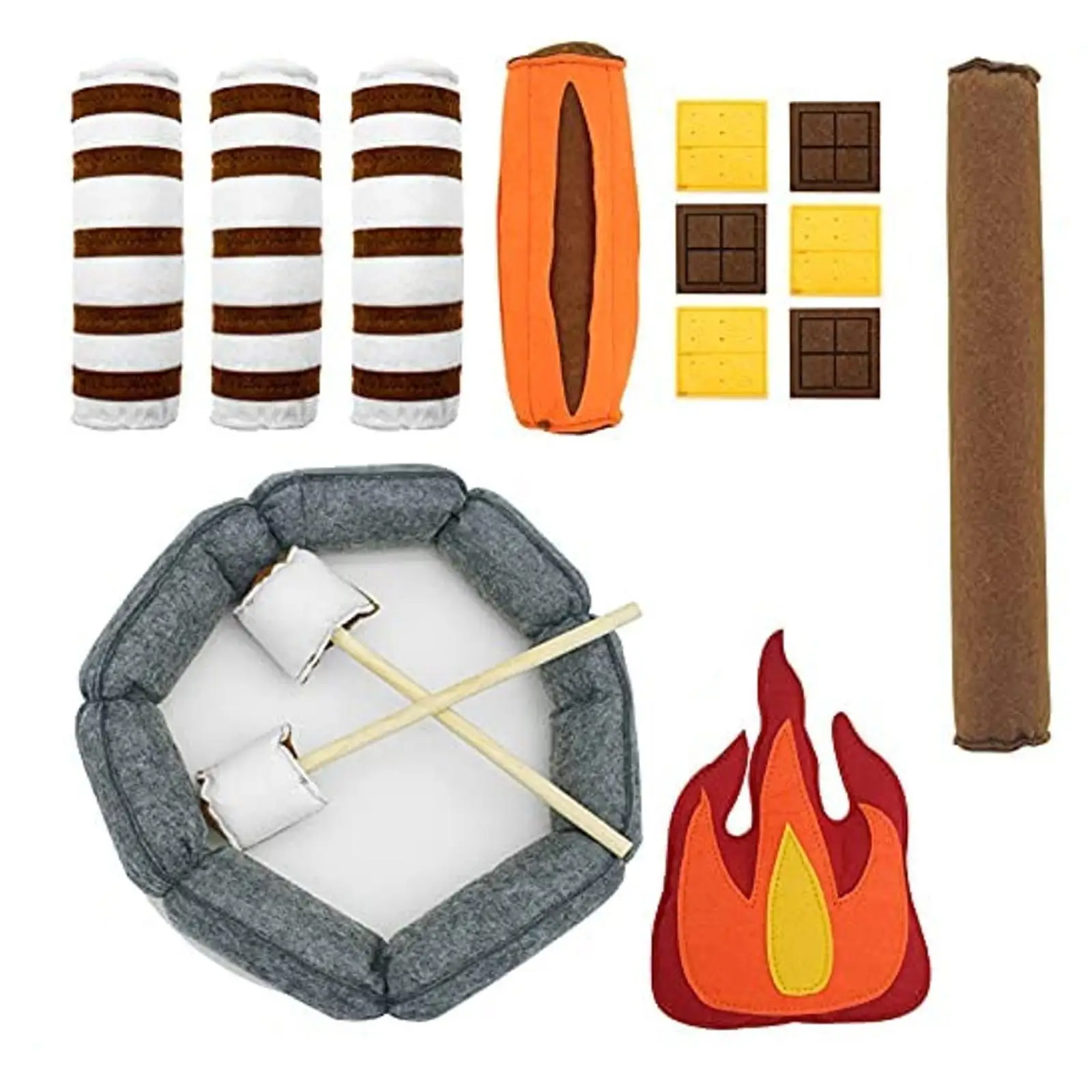 Pretend Play Campfire Needfire Plush Toy Branch Funny Flame Bedroom Birthday Gifts Simulation Camping Toy Playing Set Plush Toy