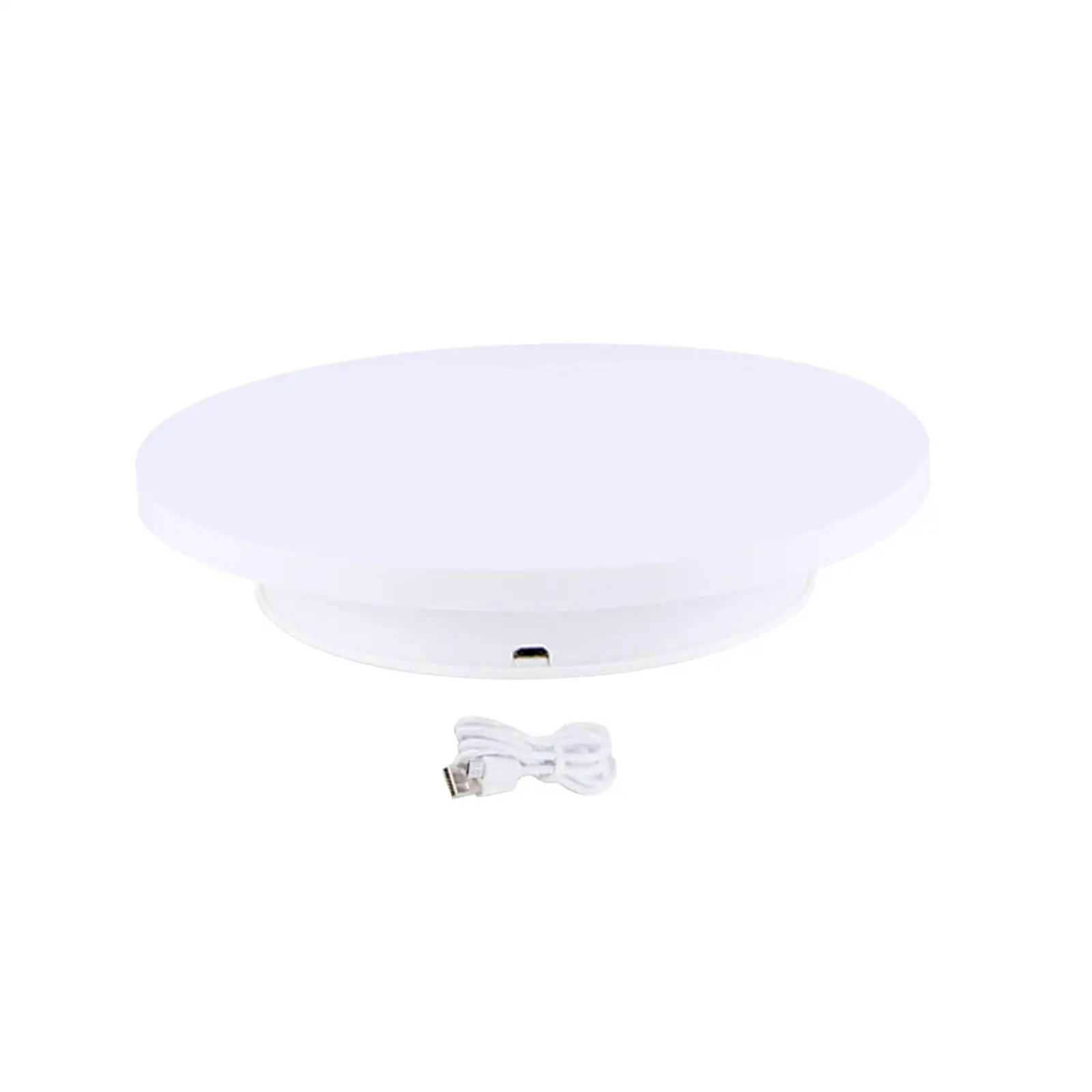 Electronic 360 Degree Rotating Display Stand with USB Cable Rotating Turntable Jewelry Holder for Video Shooting Cake Jewelry