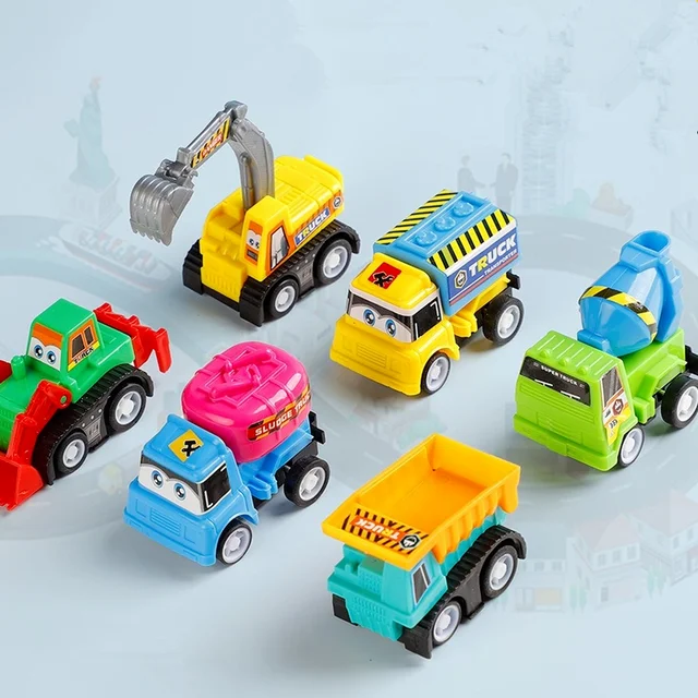 TEMI Truck Toys para niños de 3 4 5 6 7 años - Paquete de 5