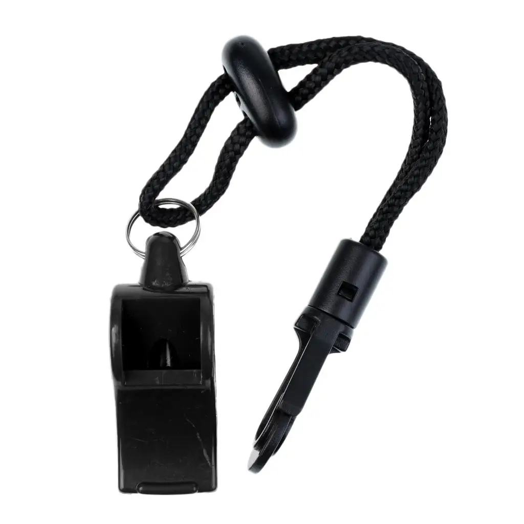 Outdoor Survival Emergency Whistle with Clip On Lanyard for Camping Hiking Kayaking Boating Safety