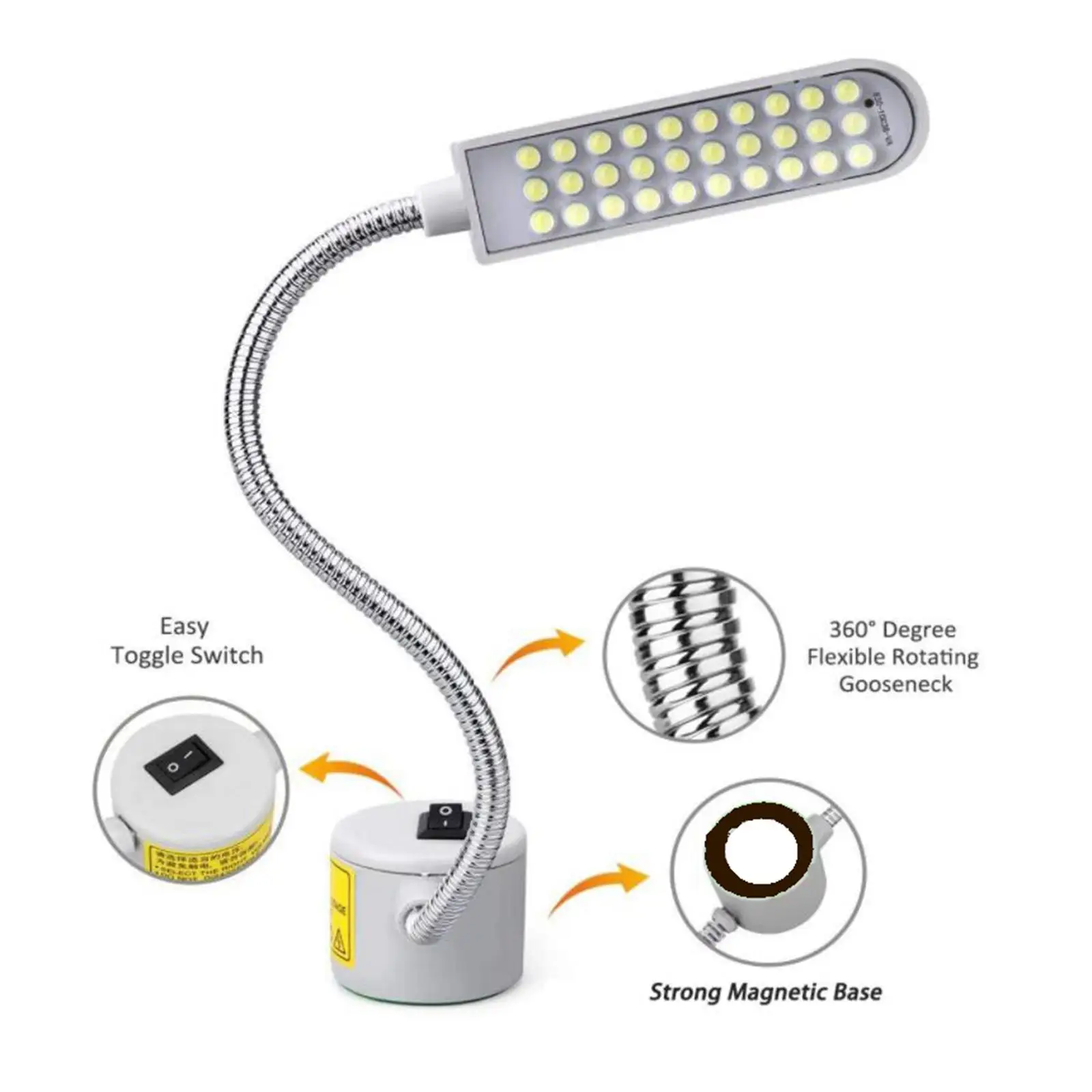 220V LED Daylight Strip Light for Sew Machine Lamp Save Energy EU Plug