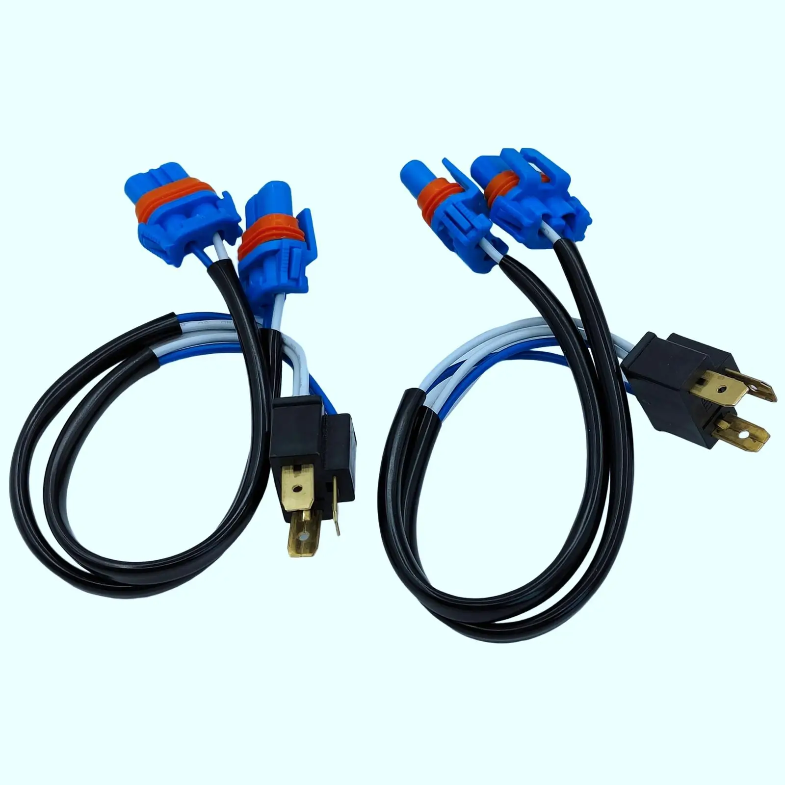 H4 to 9006 / 9005 Headlight Bulb Conversion Sockets Harness 100W Adapter Wiring Plug and Play Fit for SUV Truck Van Car