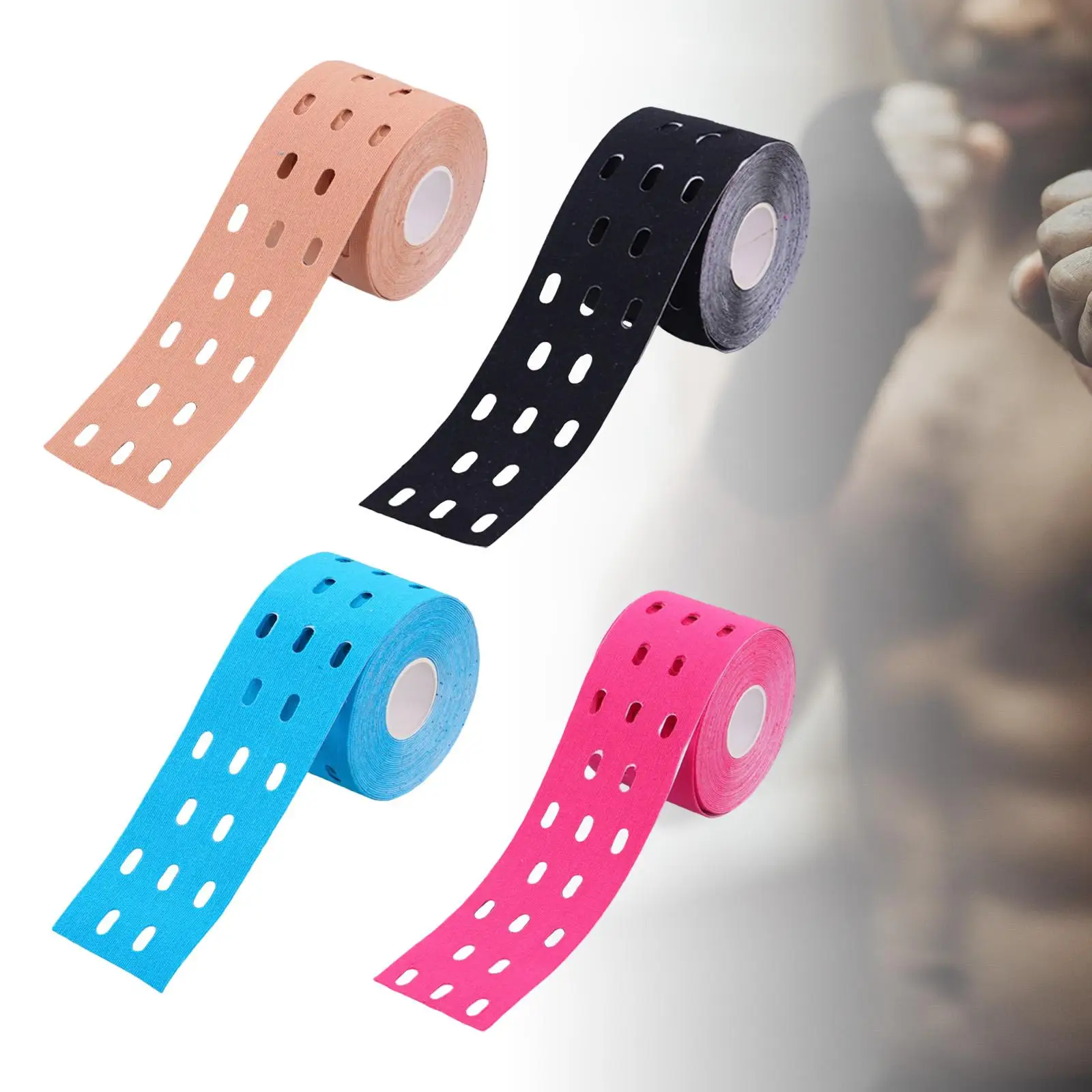 4Pcs 5Cmx5M Perforated  Muscle Tapes Good Adhesion Knee