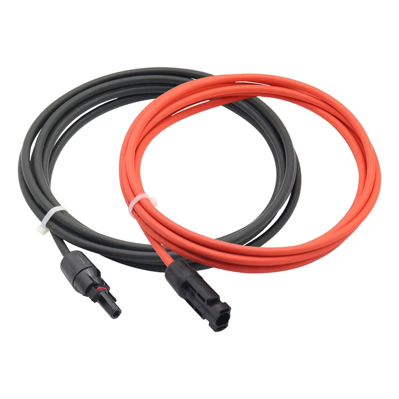 10 ft Solar Extension Cable, 12 AWG Heavy Duty with Female and Male Connectors for Hiking Solar Panel Yachts Black Red