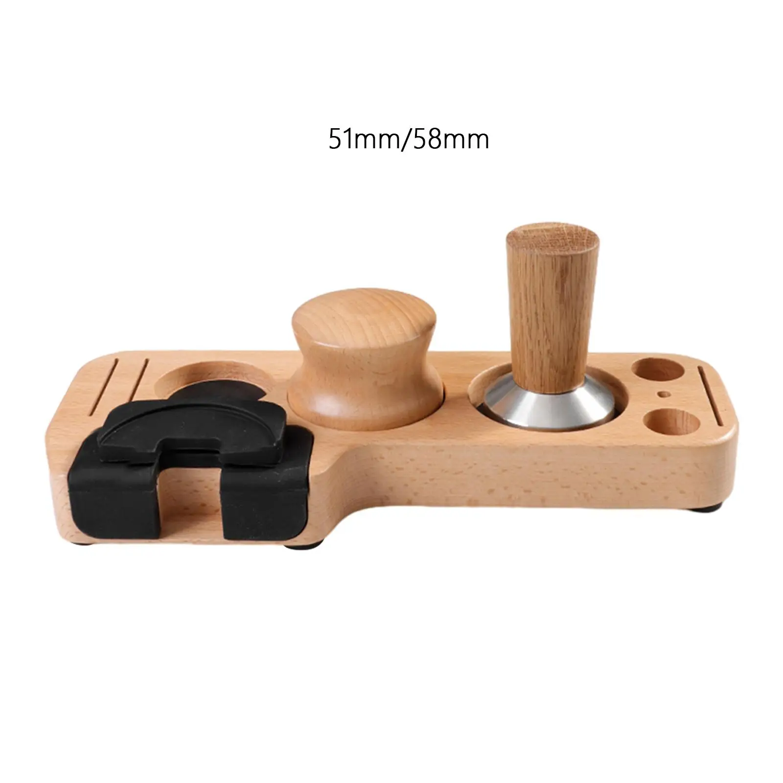 Espresso Tamper Station Barista Part Non Slip Coffee Tamper Distributor with Base for Counters Worktop Shop Tearoom Kitchens