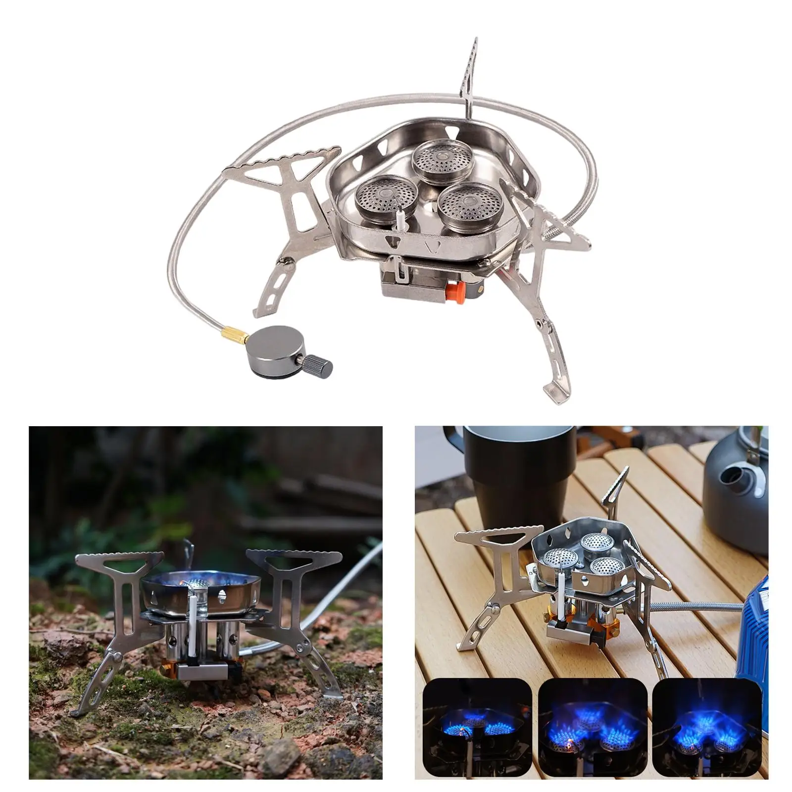 Portable Camping Gas Stove Lightweight Cooking Tool Folding for Trekking