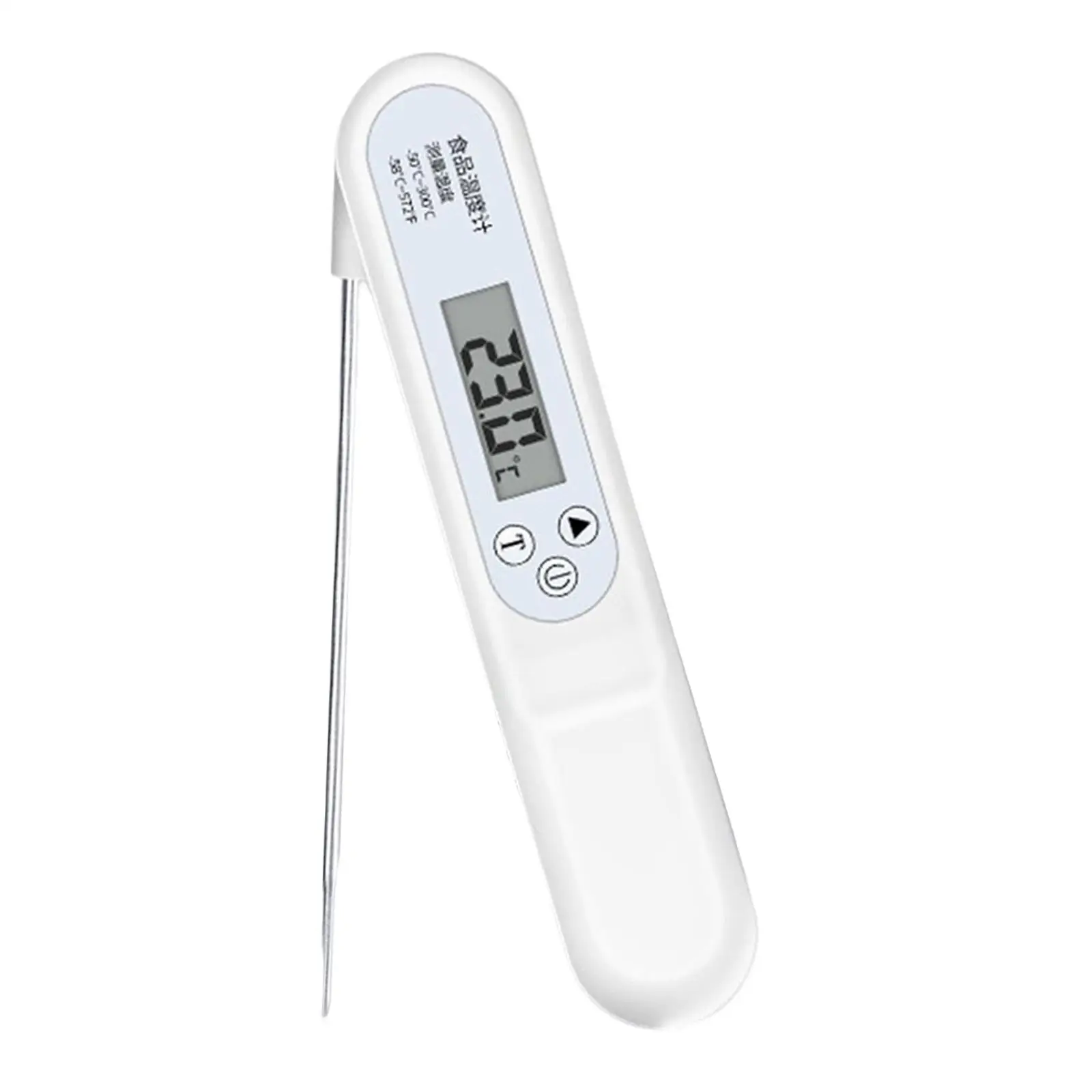 Food Thermometer LCD Display Screen Waterproof Meat Thermometer for Frying
