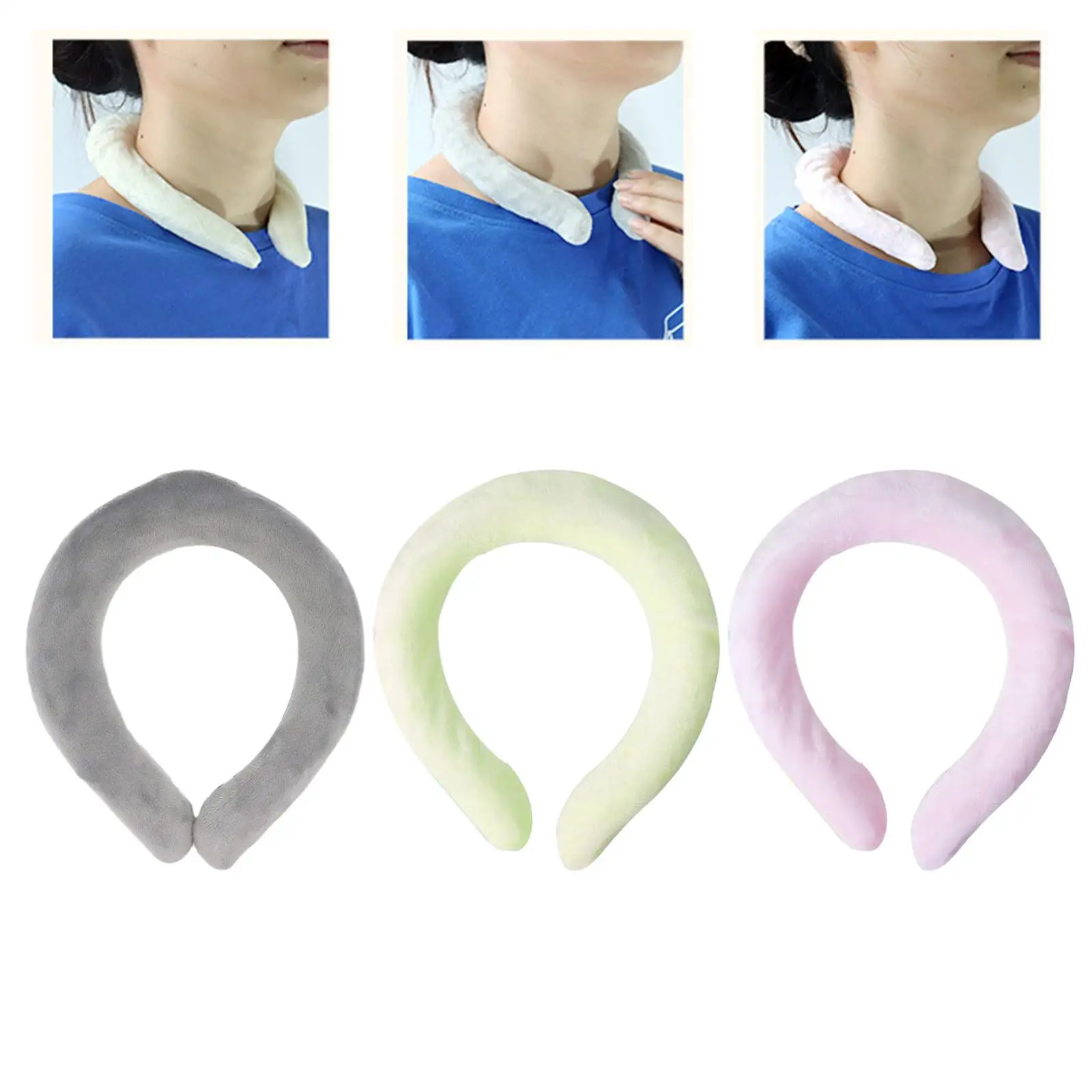 Neck Heat Ring Hot Pack Hands Free Wearable Heating Pad Microwavable Reusable for Cold Weather Neck Warmer Neck Heating Tube