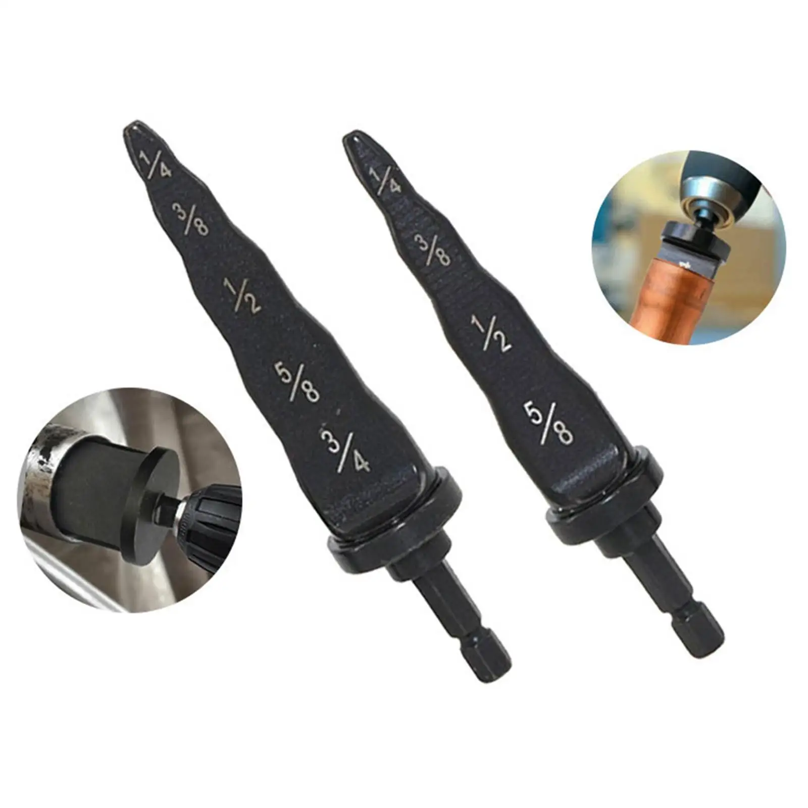 2 Pieces Pipe Expander Drill Multifunction  Swaging Tool Drill Bit