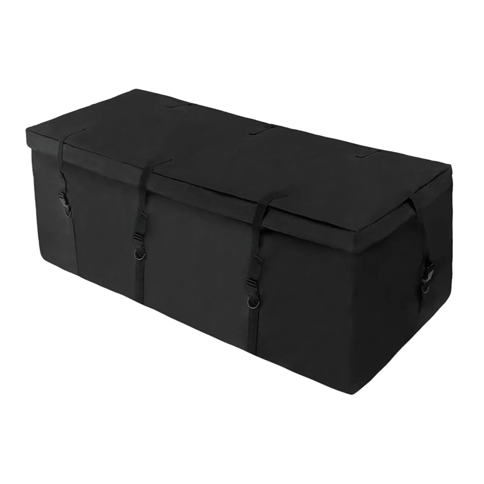 Hitch Cargo Carrier Bag Heavy Duty Black Luggage Storage Rooftop Cargo Carrier Bag for All Vehicle Travel SUV Car Trailer