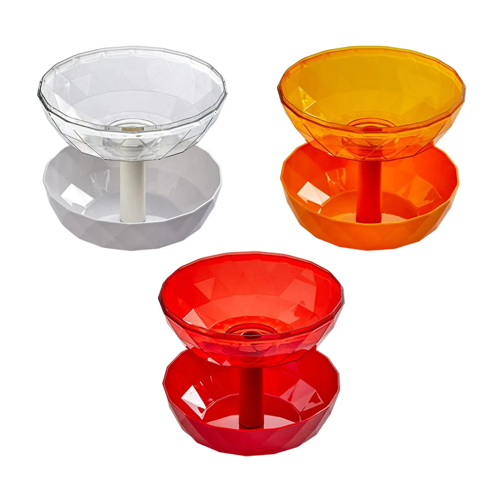 Fruit Bowl Vegetables Holder Organizer Sturdy Two Tiered Tray Fruit Storage Basket for Table Office Countertop Kitchen