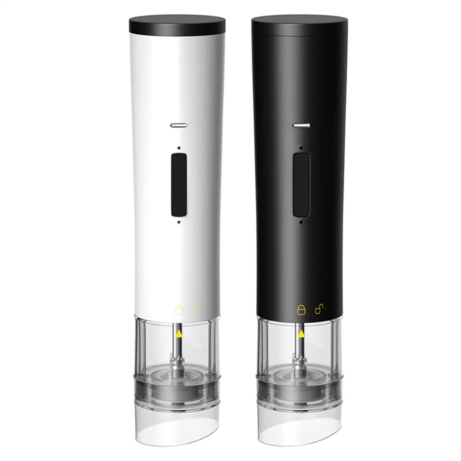 Stainless Steel Pepper Mill with USB Type C Cable USB Rechargeable Automatic Pepper Mill Grinder for Household Barbecue Cooking