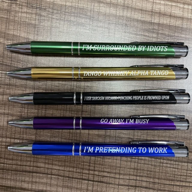  Swear Word Daily Pen Set, 11pcs Funny Ballpoint Pens