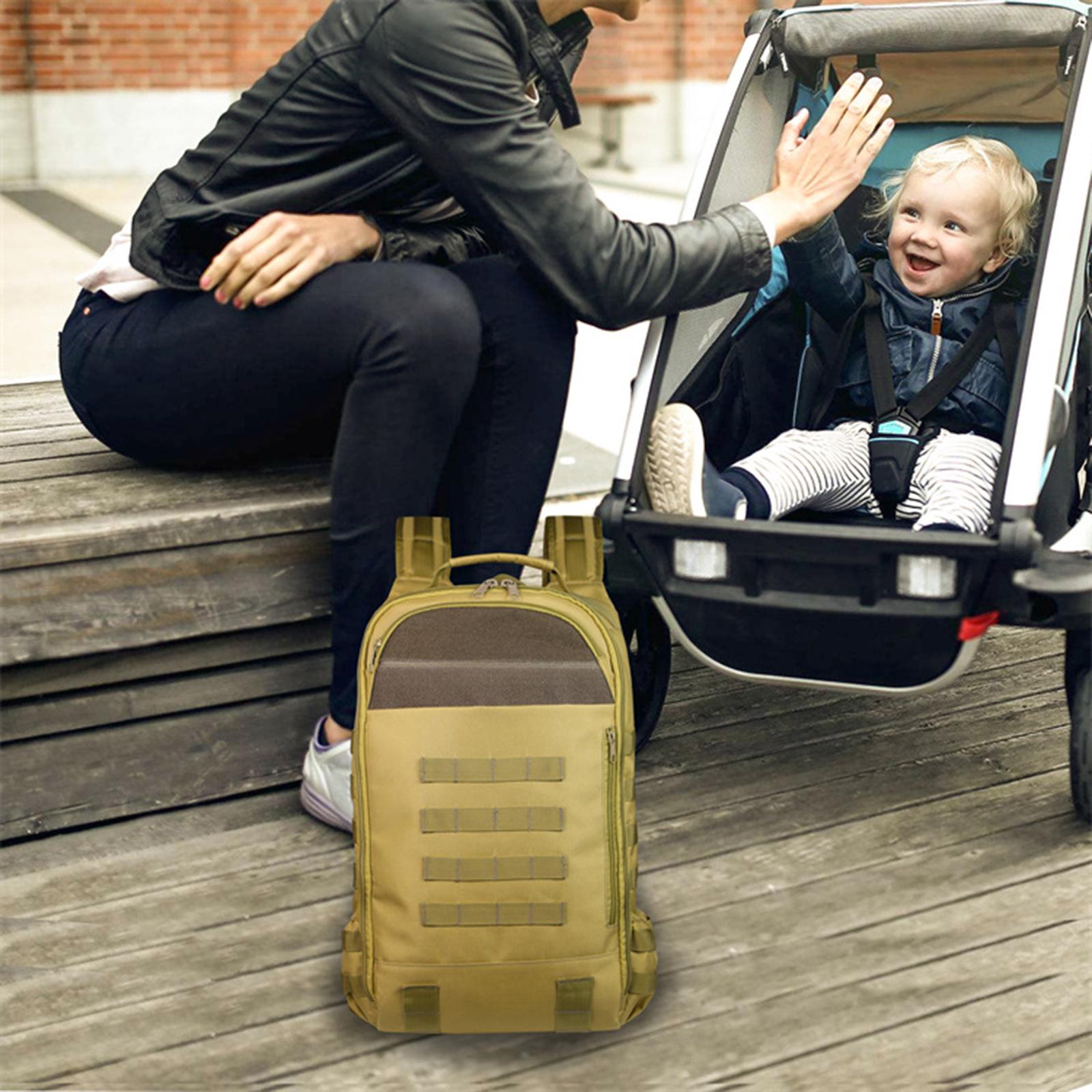 Daddy Diaper Backpack Camping Bag Large Capacity Folding with Changing Pad Portable Multipurpose Knapsack for Men Travel Fishing