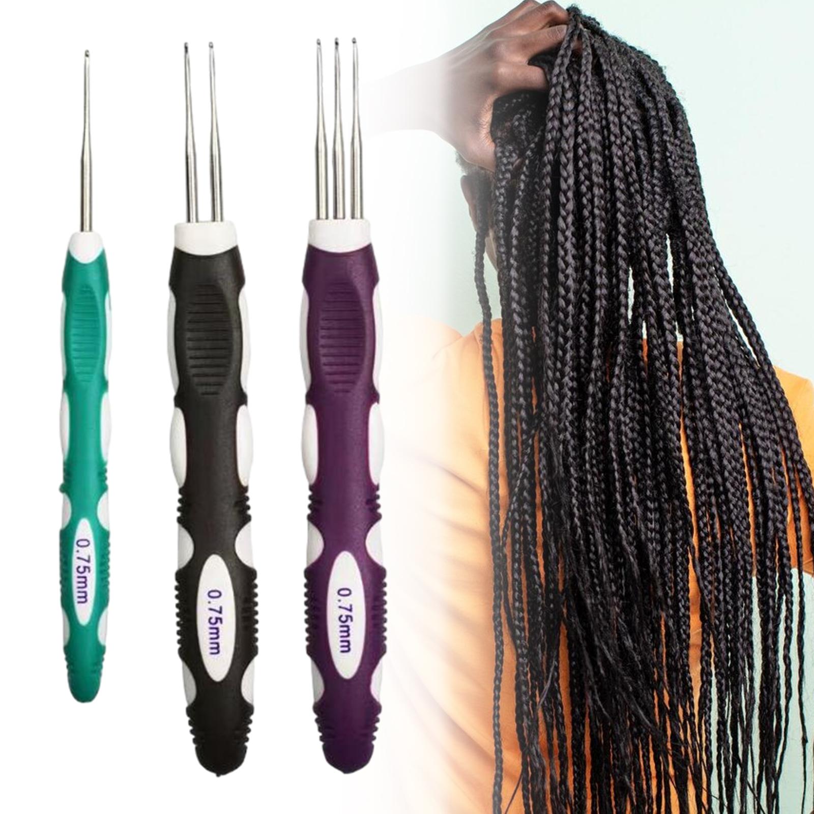 3Pcs Dreadlock Crochet Pin Practical for Hair Braid Making Hair Weaving Braiding Tool Hair Extensions Crochet Weaving Pin