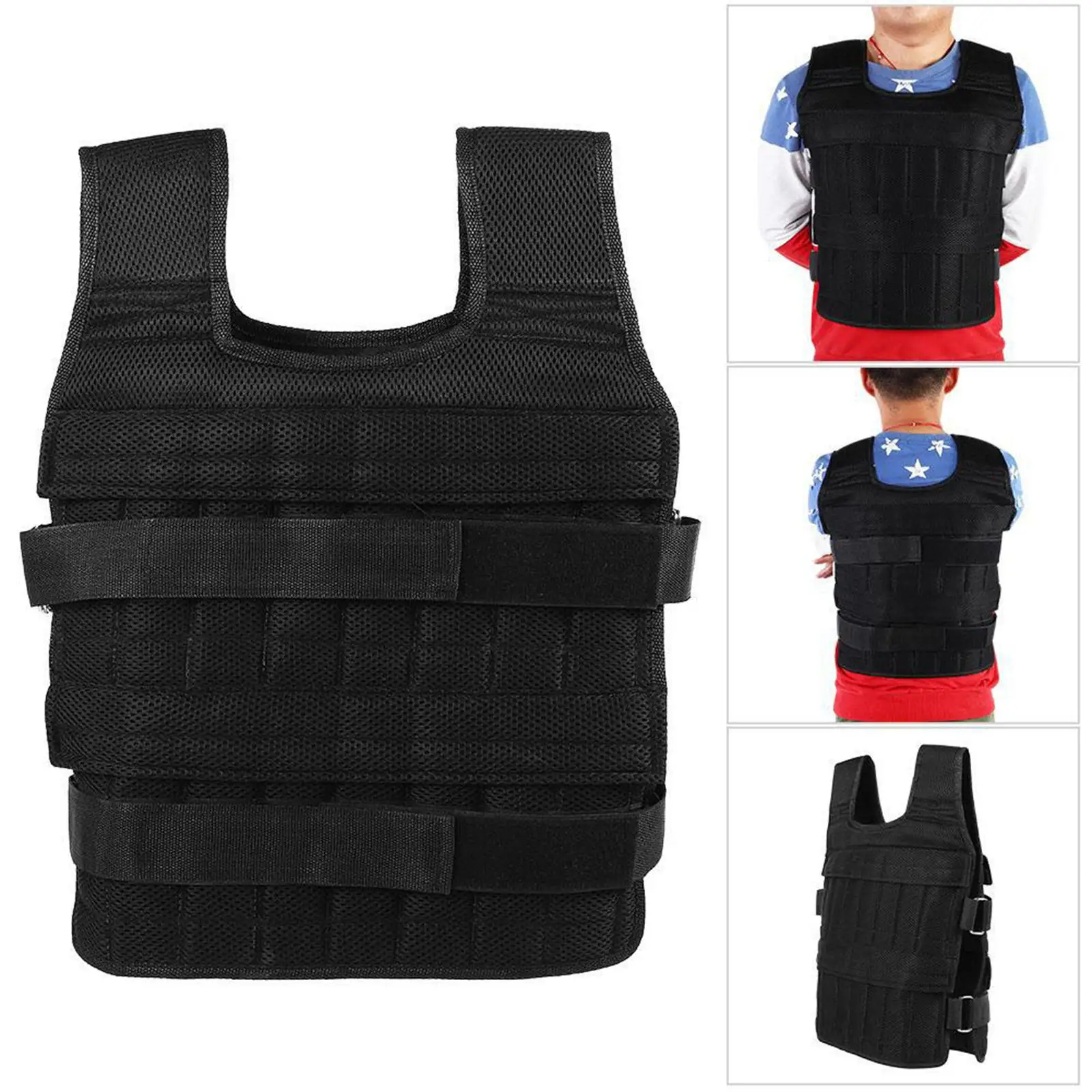 110lbs weight vest with 32 Pocket Adjustable Weight Strength Training Weight