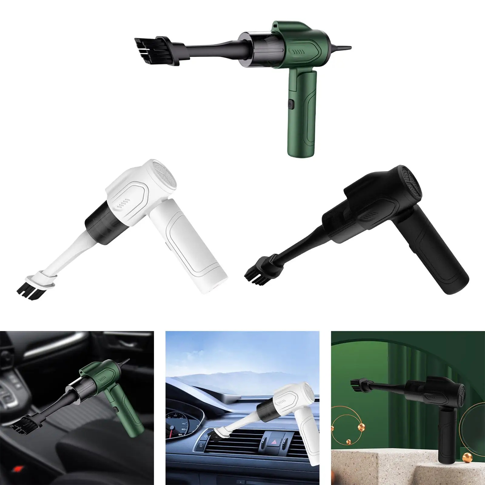 Mini Portable Car Vacuum Foldable Rechargeable Powerful Handheld Vacuum Cleaner for Carpet Desktop Vehicle Stair