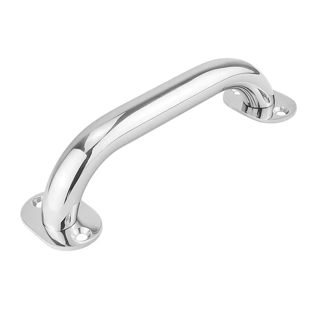 316 Stainless Steel Handrail 15.7 inch Grab Handle Polished for Marine Yacht/RV, Silver