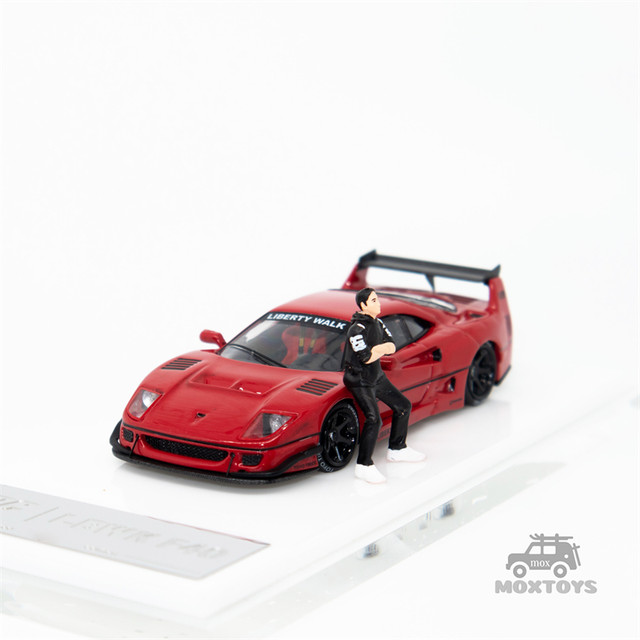 TPC 1:64 LBWK F40 Red / Red Car with Figure Diecast Model Cars