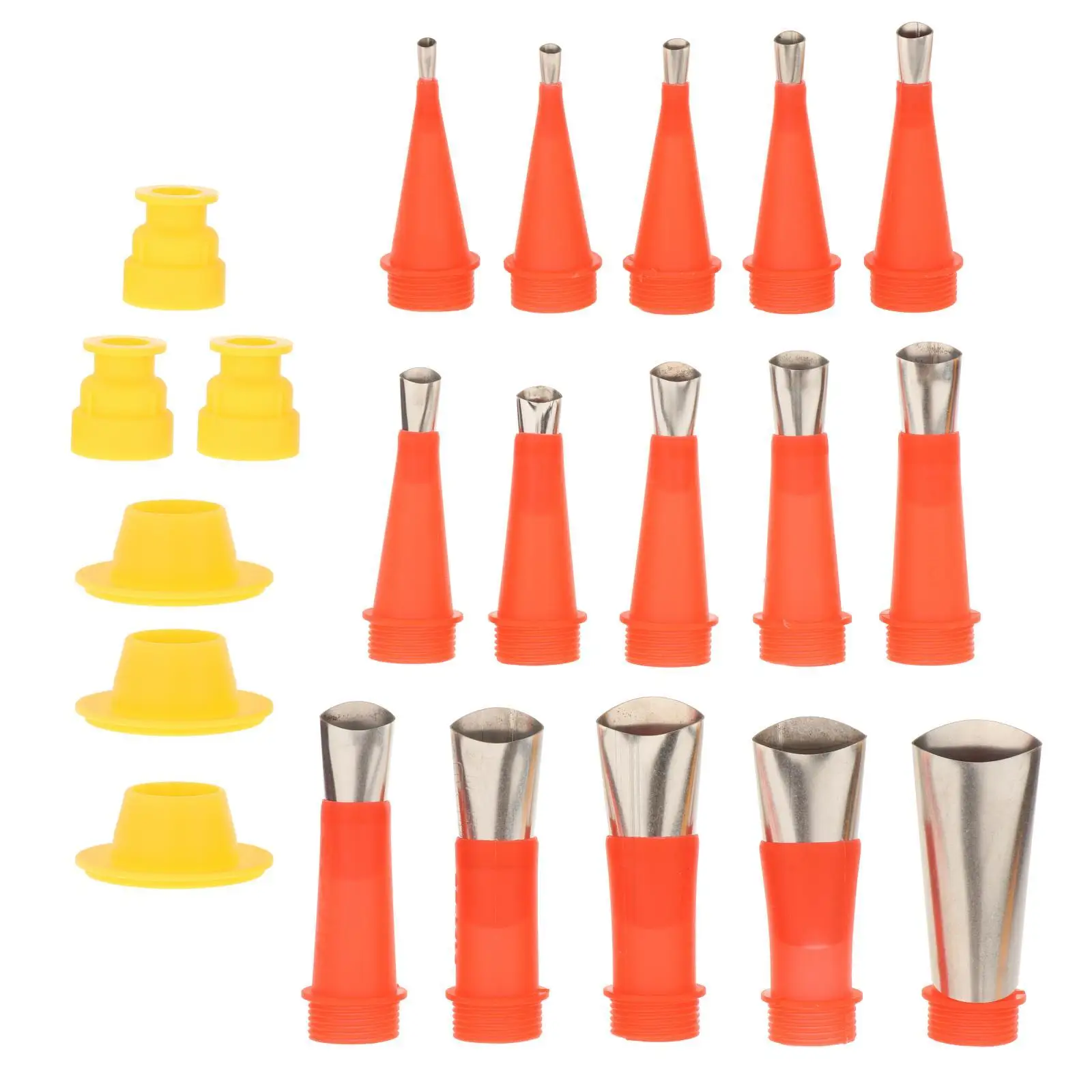 21Pcs Reusable Caulking Nozzle Applicator Replacement with Bases Caulking Finisher Nozzle Kit for Sausage Bathroom Door Kitchen