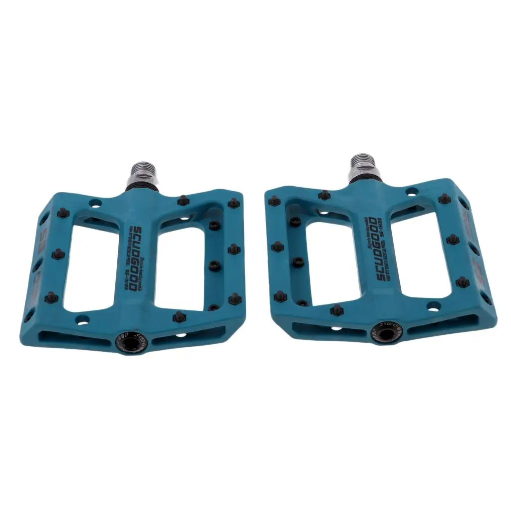 Bike Pedals Sealed Bearing Platform Flat Pedals for Mountain Road Bicycle - Easy to Install - Choice of Colors