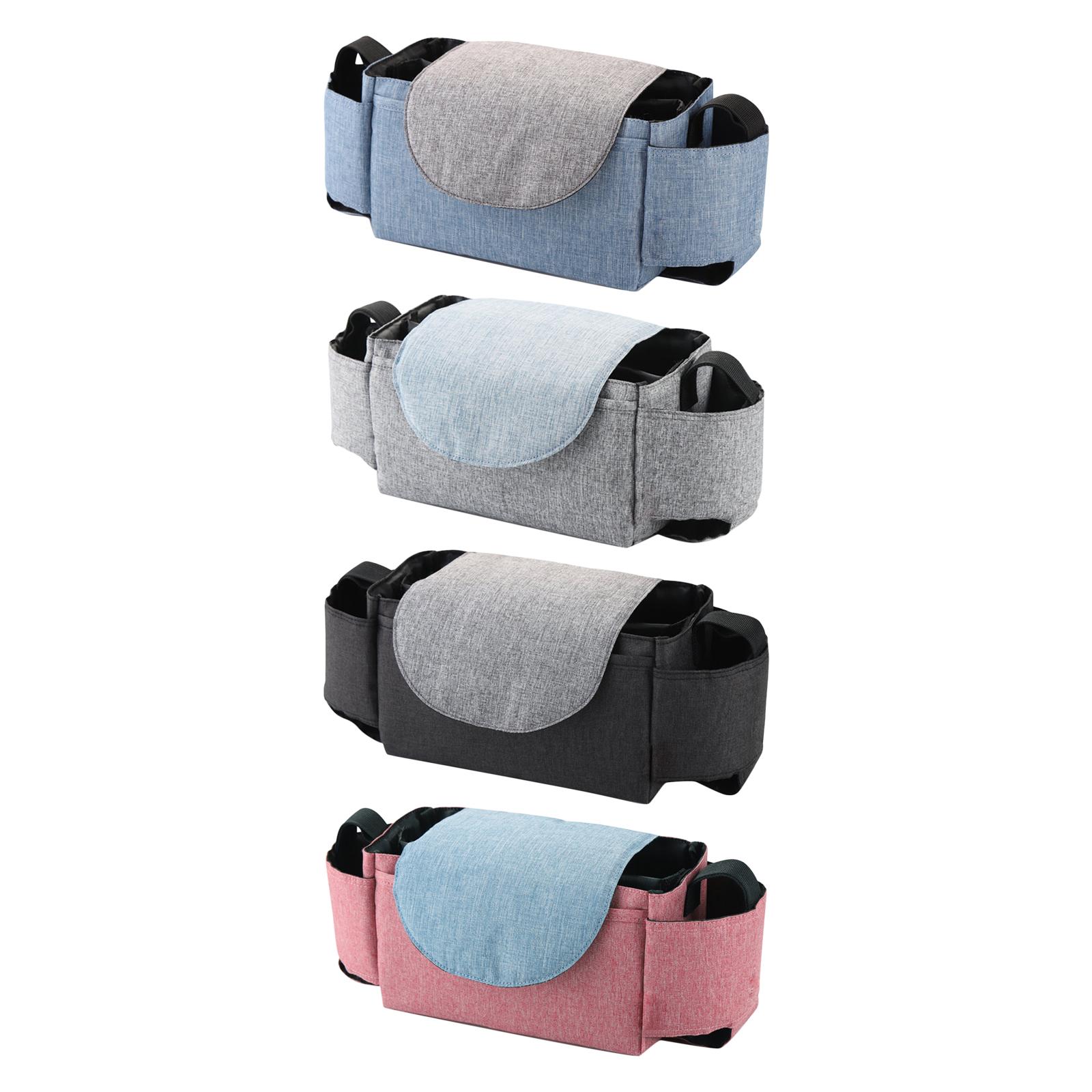 Univesal Stroller Organizer Storage Diapers Toys Multiple Pockets with Bottle Holder Stroller Caddy for Pushchair Pram Stroller