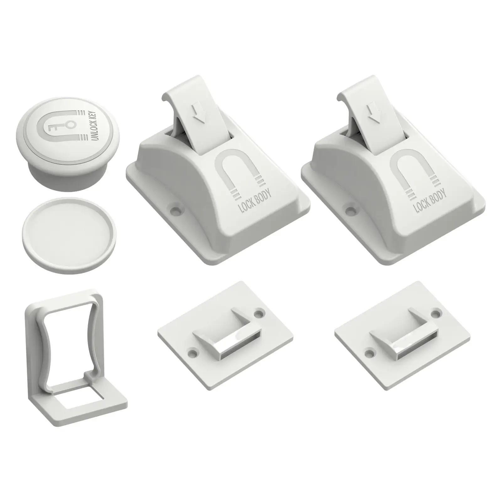 Child Safety latches No Screws or Drilling Child Locks for Cabinets