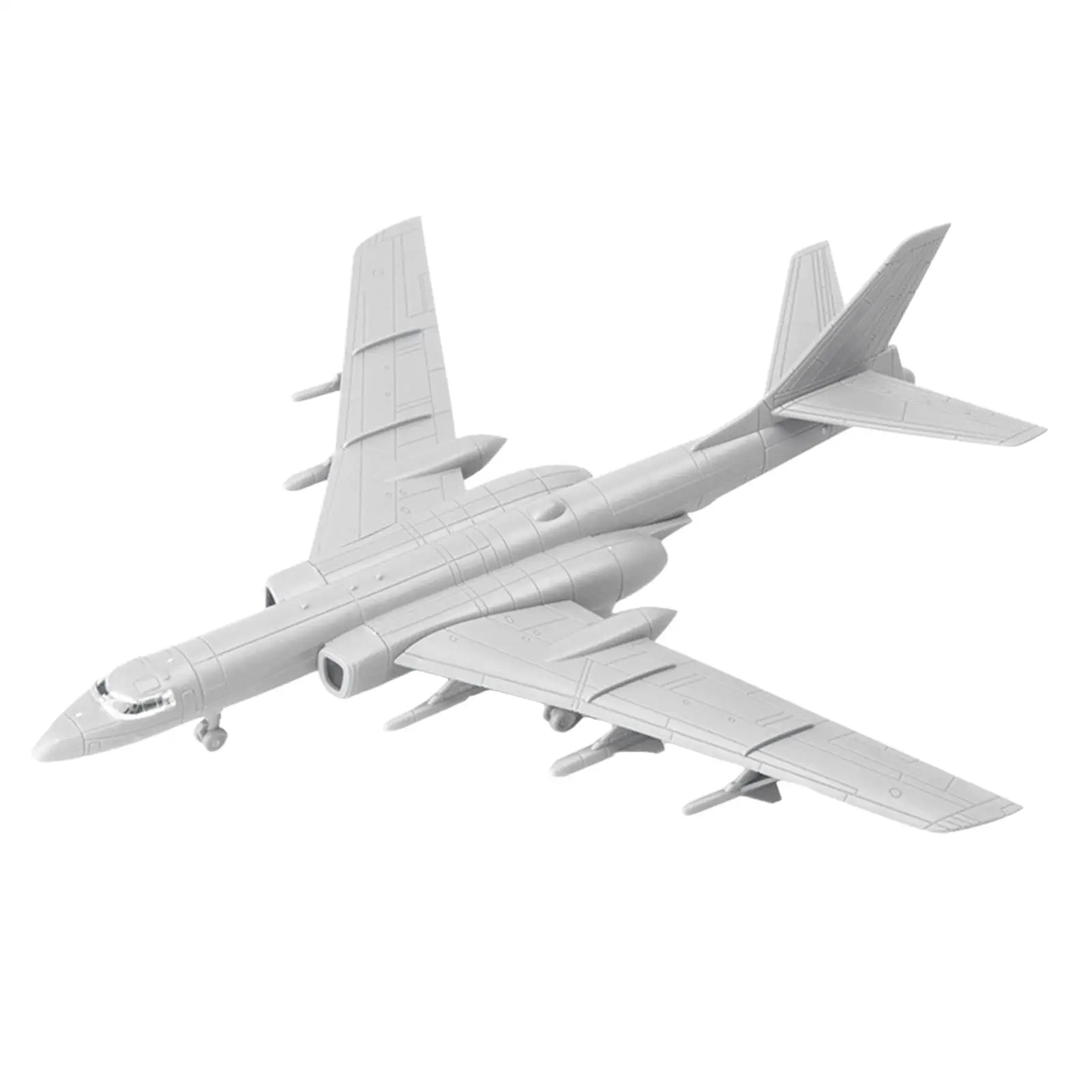 Fighter Model toys 1:144 Scale Simulation Ornament DIY 4D Chinese H6K Plane Model for Living Room Home Desktop Accessory Gift