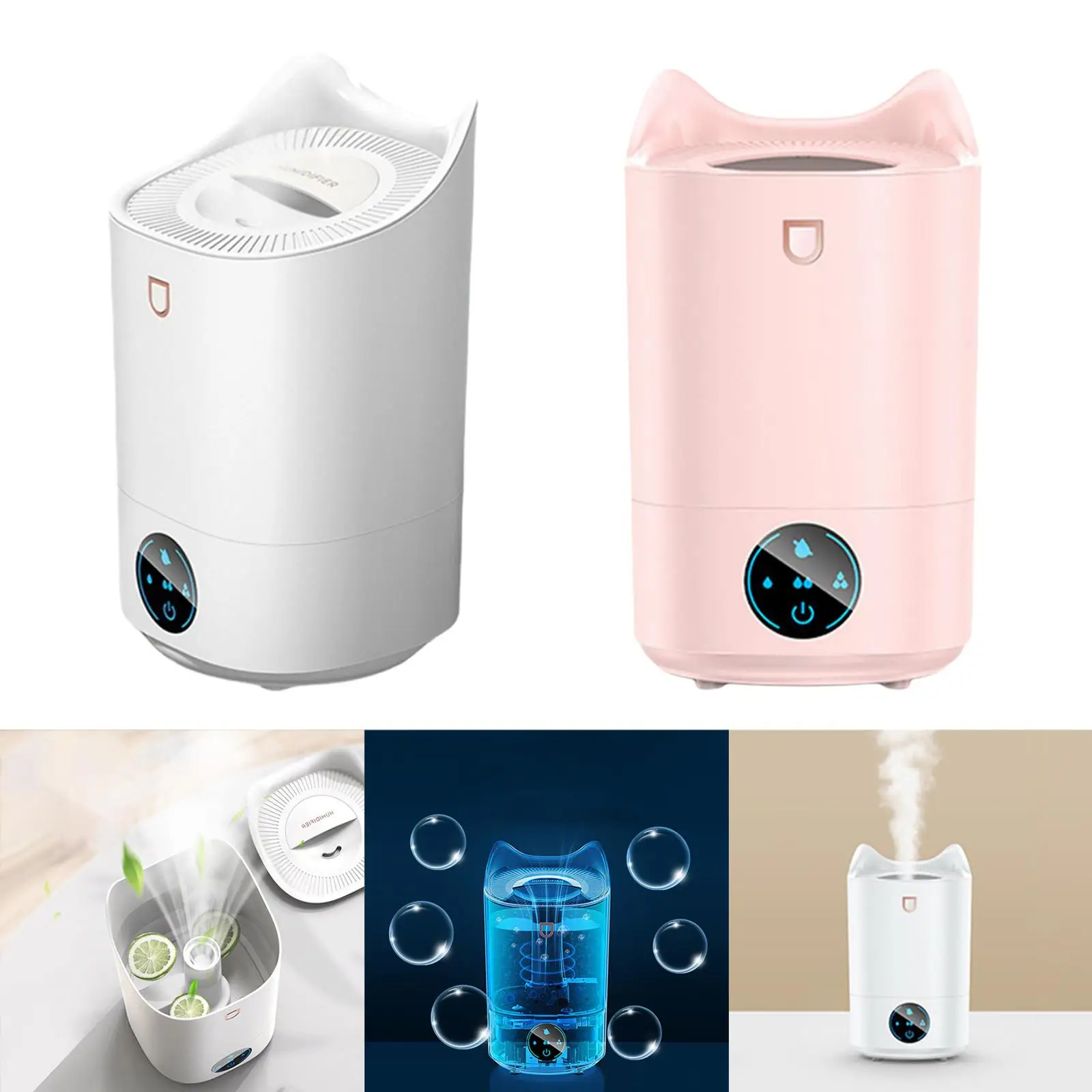 4L Air Humidifier Mute Home Frangrance Essential Oil Diffuser Air Freshener Fogger for Tabletop Home Kids Room SPA Yoga Office