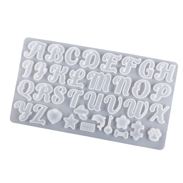 Alphabet Resin Molds Silicone Molds for Resin Casting DIY Letter & Ornament  Epoxy Molds Resin Keychain Making Supplies