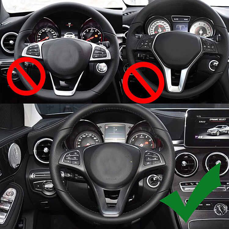Auto Lenkrad abdeckung Dekoration Trim 4pcs Farben für Mercedes Benz a b c e s Klasse gla glc cla gle gls cls universal – Detail 12