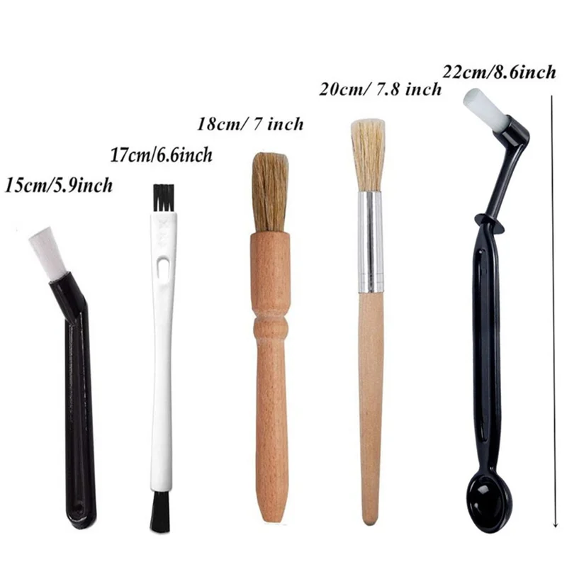 Description Picture 6 of itemCoffee machine cleaning brush Kit Espresso Brush Kit Include Wooden Coffee Grinder Machine Cleaning Brush and Nylon Brush