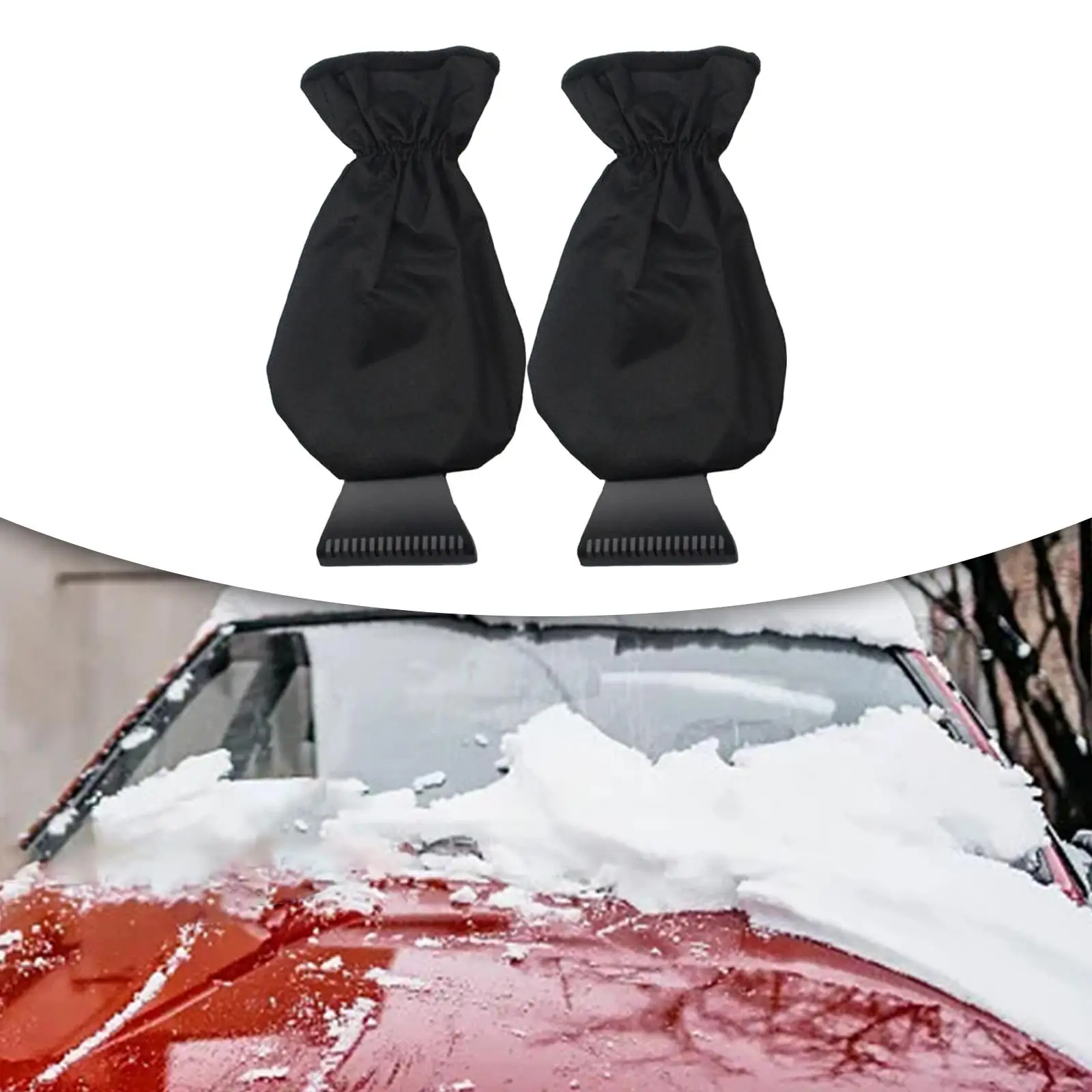 ABS Snow Shovel with Glove Prevent Scratches Scraper Deicer Break Ice Sturdy Removal Snow Ice Scrape for Vehicle Truck SUV
