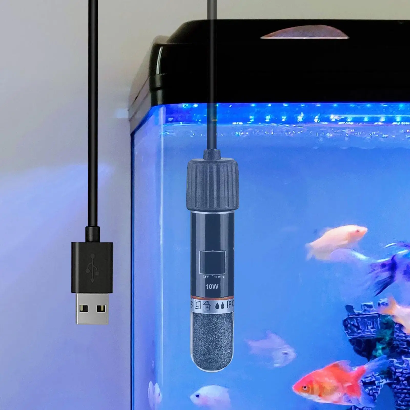 Mini Aquarium Heater Auto Small Fish Tank Heater for Turtle Tanks Aquariums