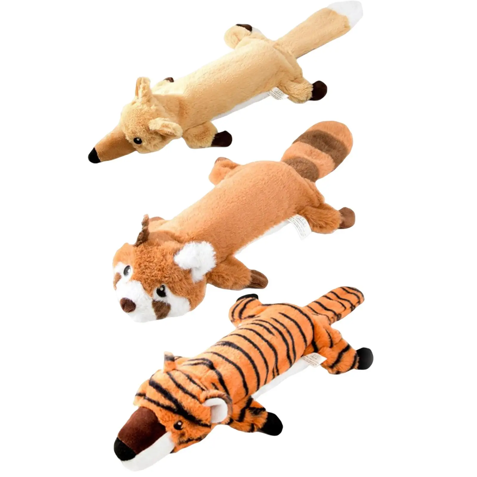 Stuffless Dog Squeaky Toys Plush Puppy Toys Interactive Dog Toys Pet Training and Entertaining Puppy Teething for Medium Dogs