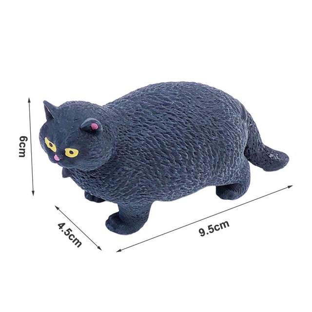 Suaninxi Pinch Angry Cat Cute Pet Toy Decompression Artifact Vent Toy Cat-Shaped  Stress Relief Balls Squeeze Toys Holiday Kids Gift. (Black) : :  Toys