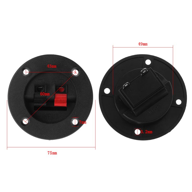 573A Lautsprecher Platte Terminal Streifen Push-Anschluss Block 4 Weg Stereo Lautsprecher Streifen – Detail 5