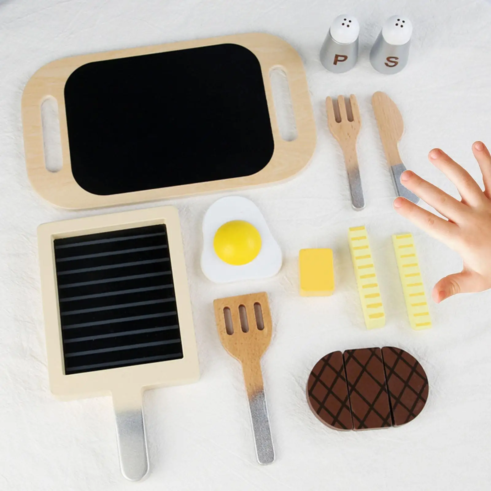 Wooden Play Kitchen Accessories Cookware Toy for Children Kids Birthday Gift