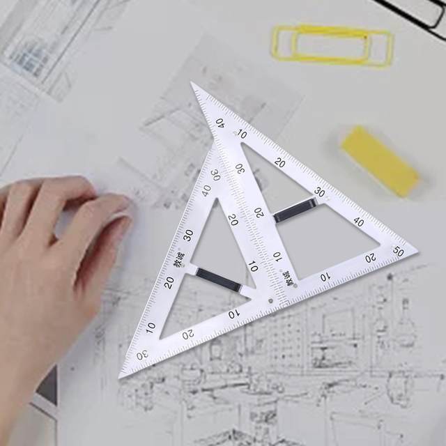 Math Geometry Ruler Teaching Supplies Learning Tool Schooling Stationery for Drafting Office Drawing Students