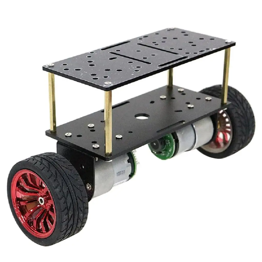 DC 12V Motor Double-deck 2-Wheeled Robot Balancing Vehicle Chassis