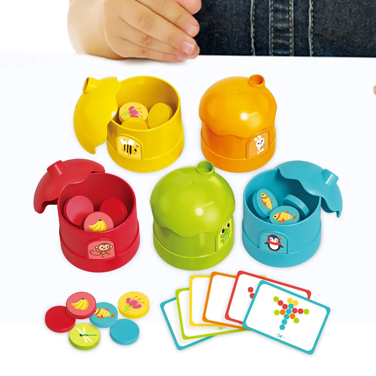 Educational Color Sorting Cup Birthday Puzzle for Activities Nursery
